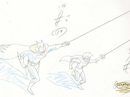 The New Batman Adventures Original Production Drawing: Batman and Robin Discount