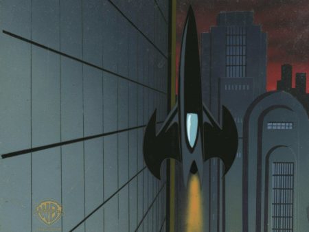 The New Batman Adventures Original Production Cel on Original Background: Batwing For Cheap