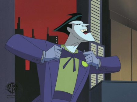 The New Batman Adventures Original Production Cel on Original Background: Joker For Sale