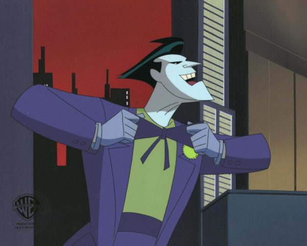 The New Batman Adventures Original Production Cel on Original Background: Joker For Sale