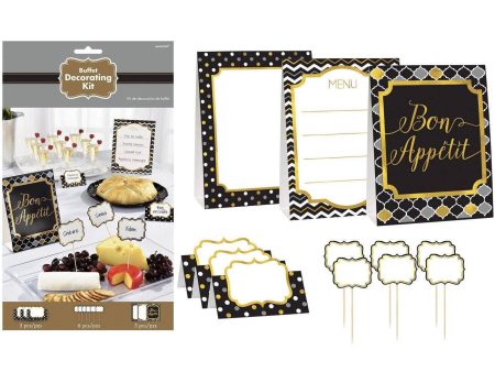 Multicolor Paper Mini Buffet Cocktail Decorating Kit Fashion