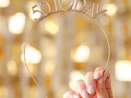 50th Today Golden Age Birthday Headband Online