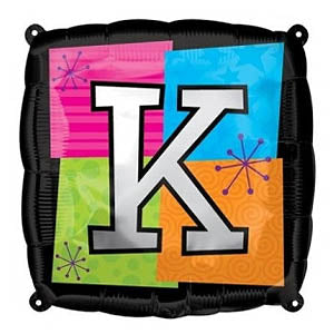 Letter K Foil Balloon 45cm Sale