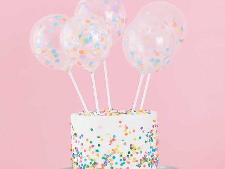 Mini Cake Topper Confetti Balloons Kit For Discount