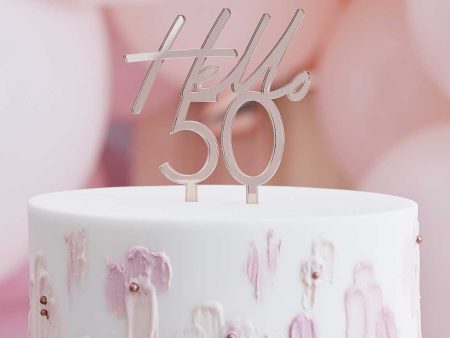 50th Happy Birthday Mini Cake Topper Online now