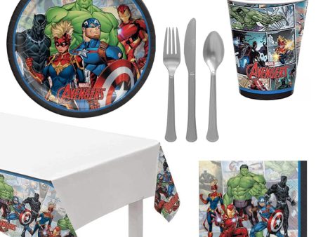 Avengers Basic 57 Pieces Tableware Party Supplies for 8 Guests For Cheap