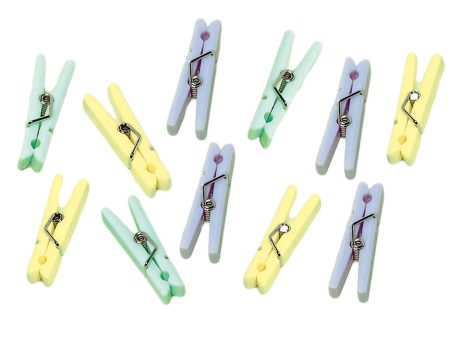 Multi-colored Clothespin Baby Shower Favors 24pcs Discount