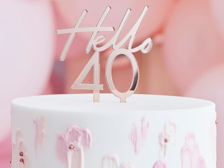 Mix It Up 40th Birthday Cake Topper Discount