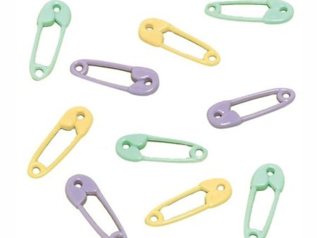 Multi-colored Safety Pins Baby Shower Favors  24pcs Supply