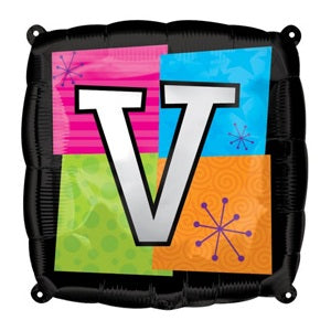 Letter V Foil Balloon 45cm Online